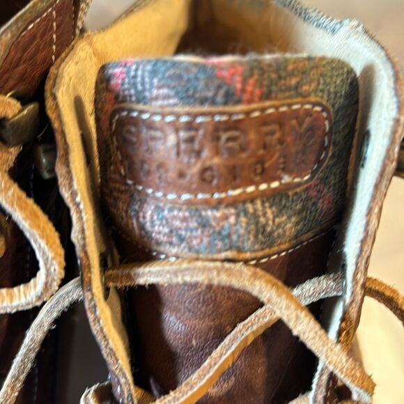 SPERRY top-siders Bailey brown leather wedge leather laces - Picture 8 of 12